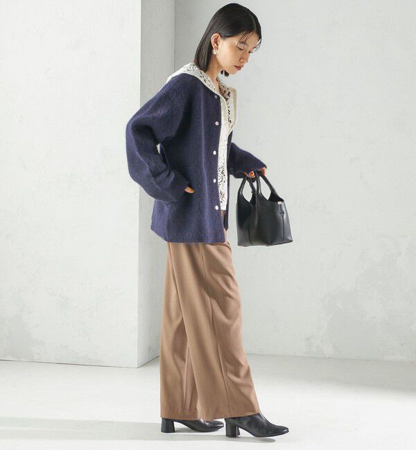 SHIPS for women「〈UVカット/防シワ加工〉梳毛調 ストレッチ ドロスト パンツ」|その他|