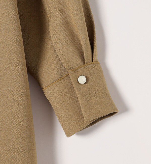 quaranciel「quaranciel:〈洗濯機可能〉ダブルクロス スタンドカラー ポケット シャツ ワンピース」|ワンピース|