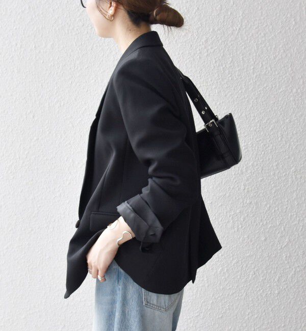 SHIPS any「SHIPS any:〈洗濯機可能〉ダブルクロス セミダブル ジャケット［NAVY BLUE］」|テーラードジャケット|