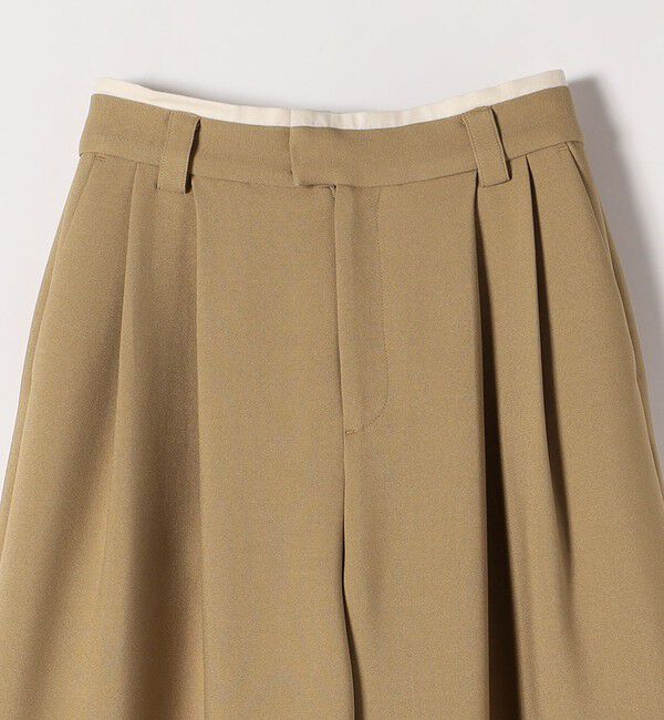 quaranciel「quaranciel:〈洗濯機可能〉ダブルクロス ウエスト ライン タック ワイド パンツ」|その他|