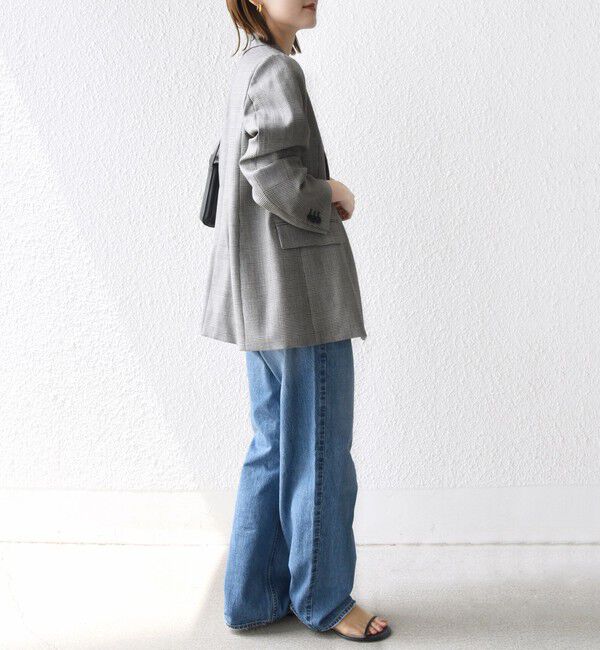 SHIPS for women「〈手洗い可能〉ウォッシャブル ウール チェック ダブル ジャケット」|テーラードジャケット|