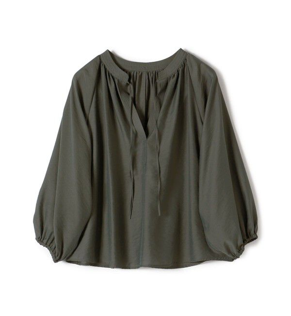 SHIPS for women「〈手洗い可能〉シアー タンブラー デザイン ギャザー ブラウス」|シャツ・ブラウス|