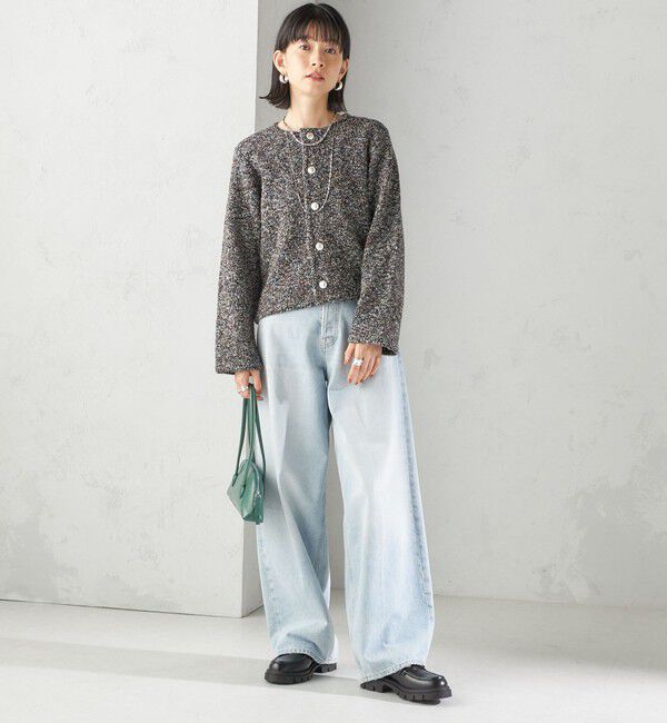 SHIPS for women「〈手洗い可能〉ミックス ヤーン ニット ジャケット」|カーディガン|