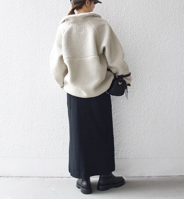 SHIPS any「SHIPS any:〈洗濯機可能〉ボア フリース ハーフジップ プルオーバー」|Tシャツ・カットソー|