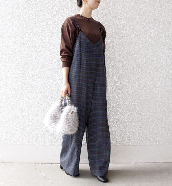 SHIPS any「SHIPS any:〈洗濯機可能〉ガンクラブ チェック サロペット パンツ」|オールインワン|