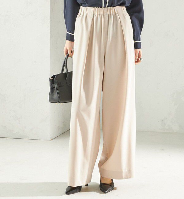 SHIPS for women「〈洗濯機可能〉ストレッチ ツイル イージー タック パンツ」|その他|
