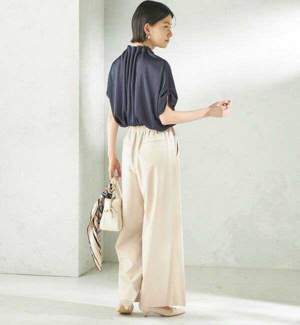 SHIPS for women「〈洗濯機可能〉ストレッチ ツイル イージー タック パンツ」|その他|