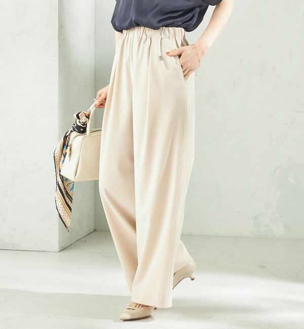 SHIPS for women「〈洗濯機可能〉ストレッチ ツイル イージー タック パンツ」|その他|