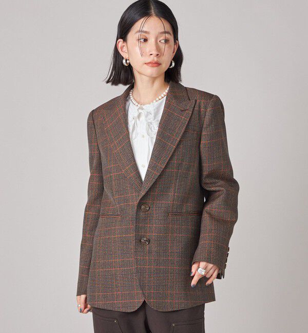 SHIPS for women「SHIPS NINE CASE: チェック テーラード ジャケット」|テーラードジャケット|