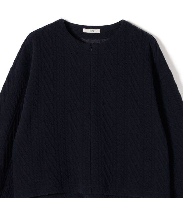 SHIPS for women「〈手洗い可能〉ケーブル ジャージー スキッパー プルオーバー」|Tシャツ・カットソー|