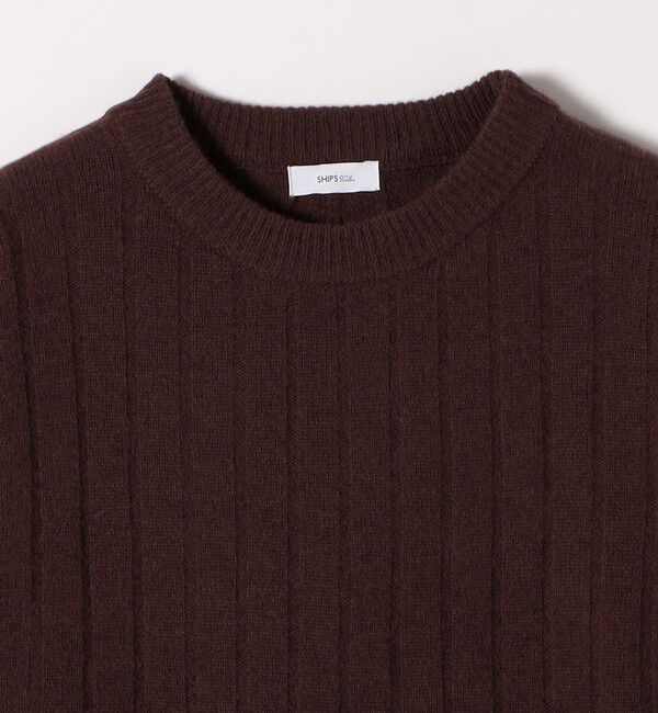 SHIPS any「SHIPS any:〈手洗い可能〉ヤク ワイドリブ ラウンドヘム ニット プルオーバー」|ニット・セーター|