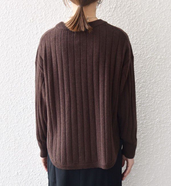 SHIPS any「SHIPS any:〈手洗い可能〉ヤク ワイドリブ ラウンドヘム ニット プルオーバー」|ニット・セーター|