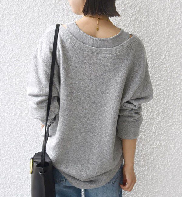 SHIPS for women「〈手洗い可能〉レイヤード デザイン ラメ メランジ 裏毛 プルオーバー」|スウェット・ジャージ|