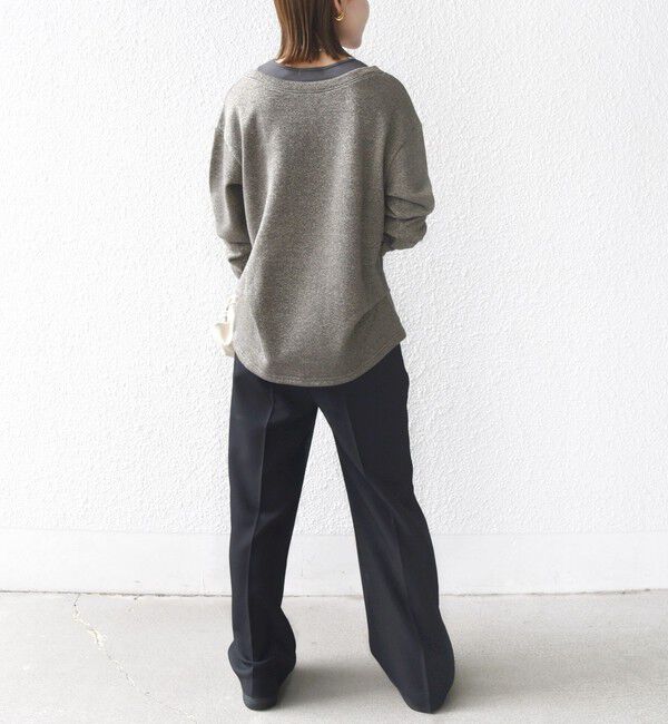 SHIPS for women「〈手洗い可能〉レイヤード デザイン ラメ メランジ 裏毛 プルオーバー」|スウェット・ジャージ|