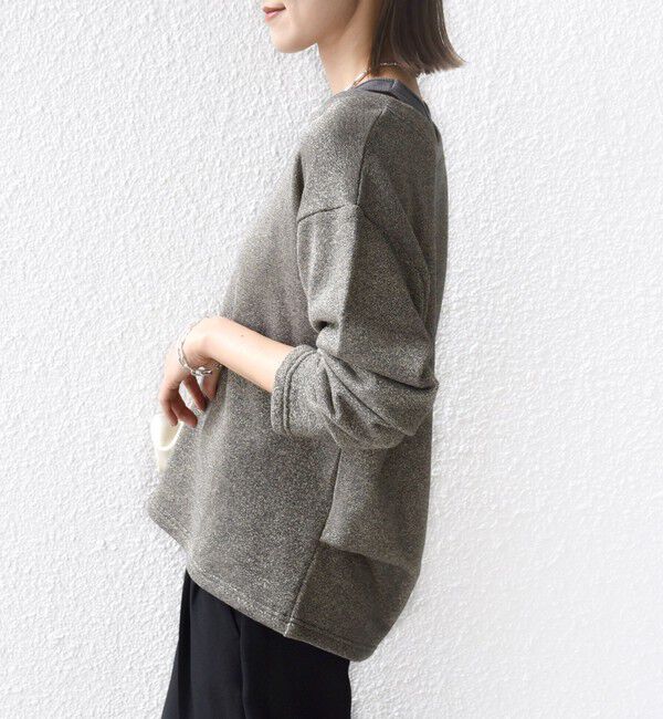 SHIPS for women「〈手洗い可能〉レイヤード デザイン ラメ メランジ 裏毛 プルオーバー」|スウェット・ジャージ|