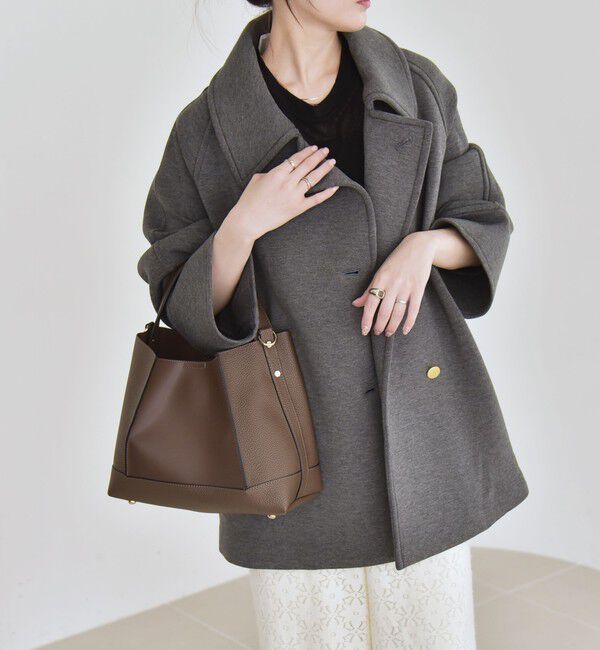 quaranciel「quaranciel:〈手洗い可能〉ダンボール ステンカラー ジャケット コート26SS」|ステンカラーコート|