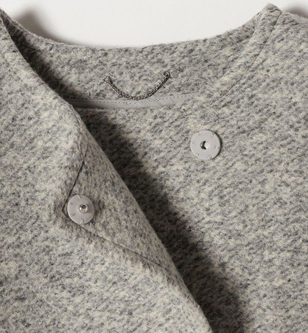 quaranciel「quaranciel: スライバー ウール ミックス クルーネック コート」|ノーカラーコート|