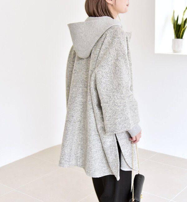 quaranciel「quaranciel: スライバー ウール ミックス クルーネック コート」|ノーカラーコート|