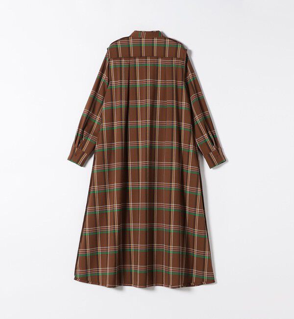 SHIPS any「SHIPS any:〈洗濯機可能〉チェック Aライン フレア シャツ ワンピース」|ワンピース|