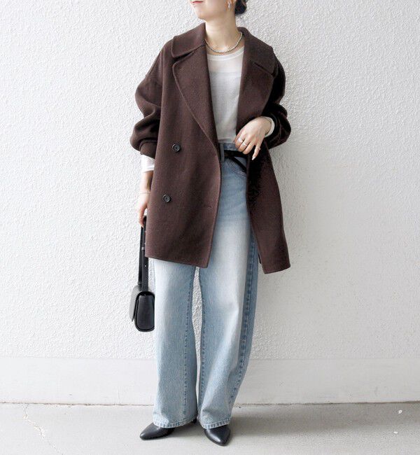 SHIPS any「SHIPS any: リバー ダブル テーラード ミドル コクーン コート」|その他|