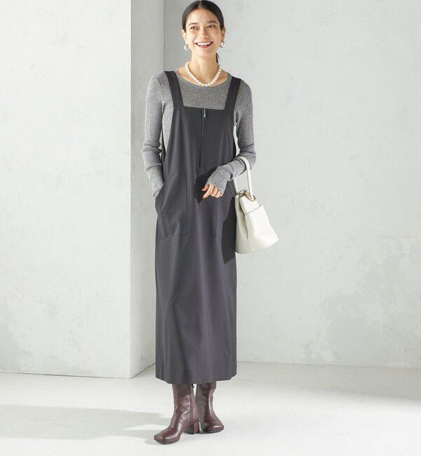 SHIPS for women「〈手洗い可能〉フロント ジップ ジャンパー スカート」|ジャンパースカート|