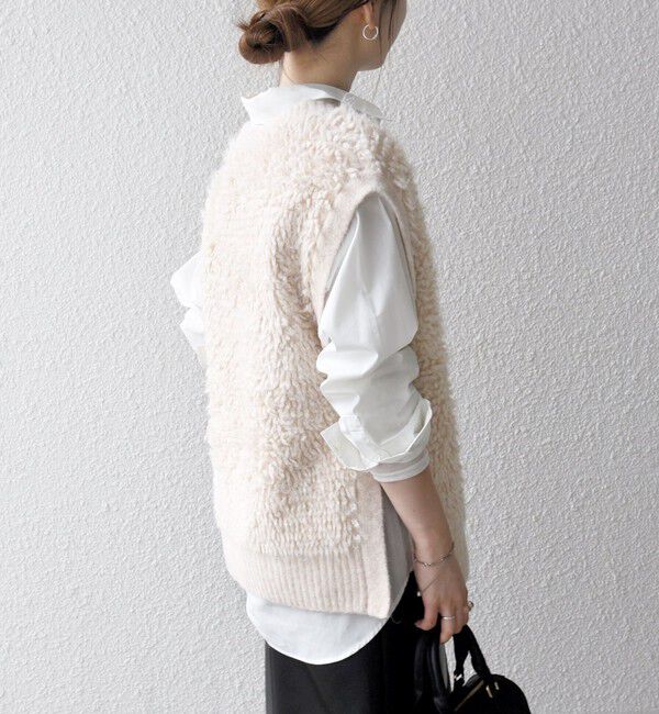 SHIPS any「SHIPS any: ループ ニット Vネック ベスト」|ベスト・ジレ|