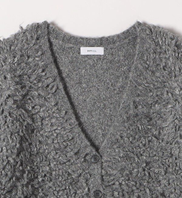SHIPS any「SHIPS any: ループ ニット Vネック ショート カーディガン」|カーディガン|