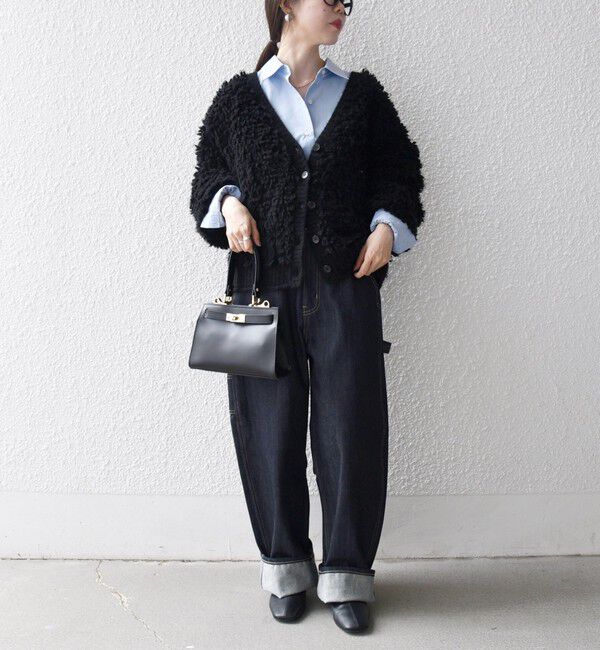 SHIPS any「SHIPS any: ループ ニット Vネック ショート カーディガン」|カーディガン|