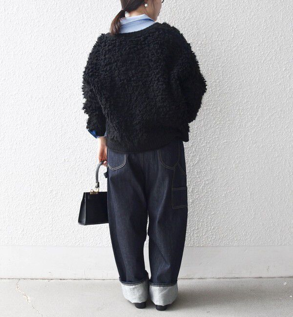 SHIPS any「SHIPS any: ループ ニット Vネック ショート カーディガン」|カーディガン|