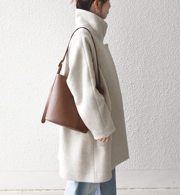 SHIPS any「SHIPS any: カシミヤ ミックス スタンドカラー ミドル コート」|その他|