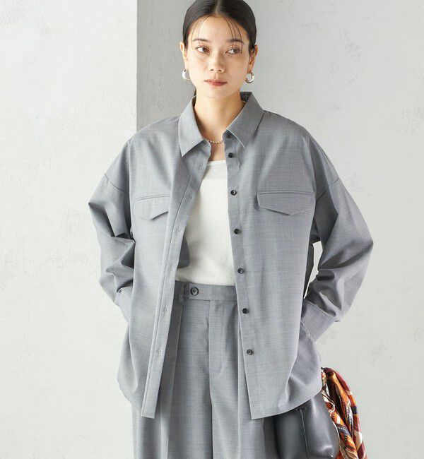 SHIPS for women「《予約》〈手洗い可能〉トロピカル ポケット シャツ（セットアップ対応）」|シャツ・ブラウス|