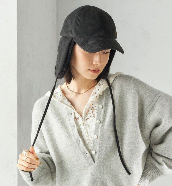 SHIPS for women「Revis.: ポリエステル スエード フライト キャップ」|キャップ・キャスケット|