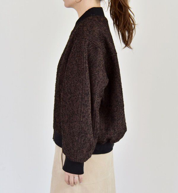 quaranciel「quaranciel: ツイード ダブル ジップ ブルゾン」|ブルゾン・スタジャン|