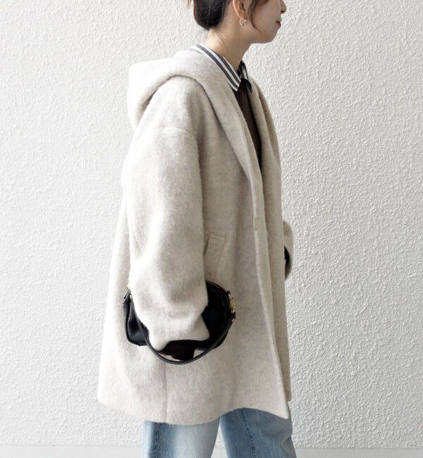 SHIPS any「SHIPS any: シャギー フーディー ガウン コート」|その他|