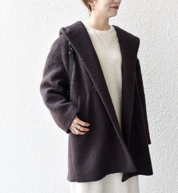 SHIPS any「SHIPS any: シャギー フーディー ガウン コート」|その他|