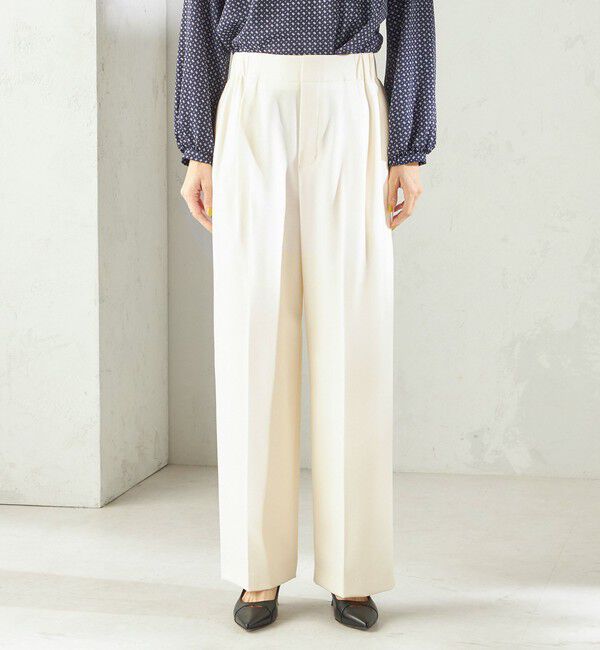 SHIPS for women「〈手洗い可能〉メルティ ウォーム タック ワイド パンツ」|その他|