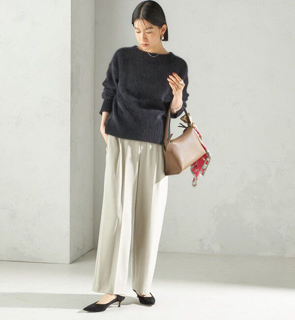 SHIPS for women「〈手洗い可能〉メルティ ウォーム タック ワイド パンツ」|その他|