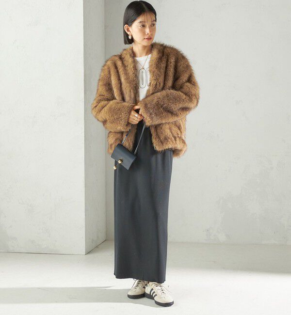 SHIPS for women「フェイク ファー コクーン ブルゾン」|その他|