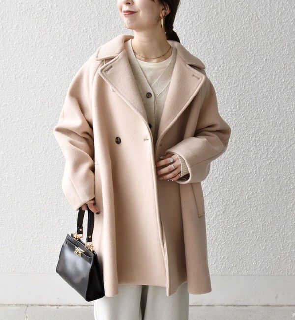 SHIPS any「【WEB限定】SHIPS any: PURE WOOL スタンド & テーラード ハーフ コート」|その他|