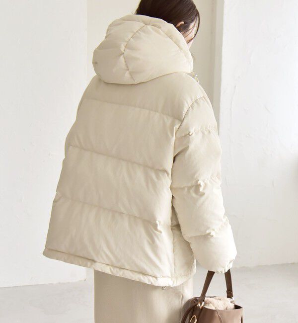 quaranciel「quaranciel: フーディー & ハイネック 2way ショート ダウン ジャケット」|ダウン|