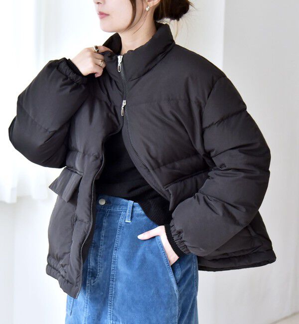 quaranciel「quaranciel: フーディー & ハイネック 2way ショート ダウン ジャケット」|ダウン|