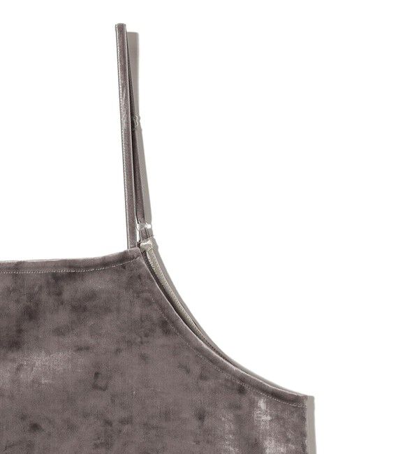 SHIPS for women「〈手洗い可能〉スノー クラッシュ ポリエステル ベロア サイド スリット キャミ」|キャミソール|