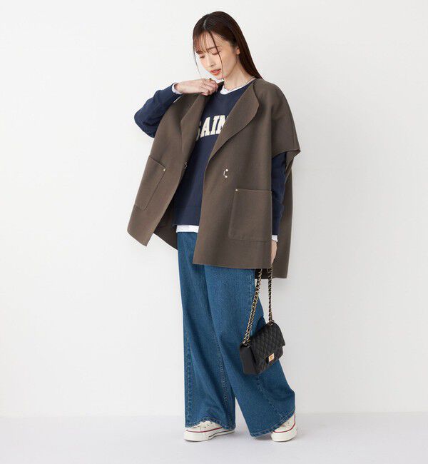 SHIPS Colors 「SHIPS Colors:ダブルフェイス ウールライク オーバー ジレ」|ダウンベスト・ベスト|