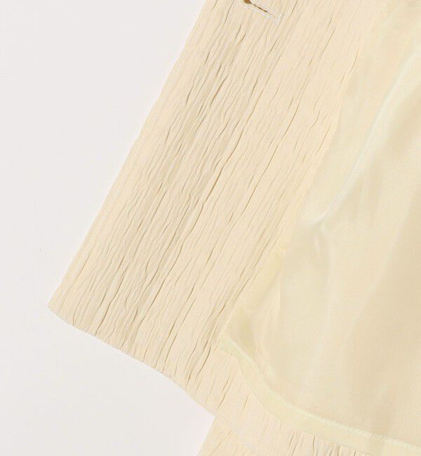 SHIPS any「SHIPS any:〈手洗い可能〉ジャカード ノーカラー ペプラム ジャケット［NAVY BLUE］」|ノーカラージャケット|