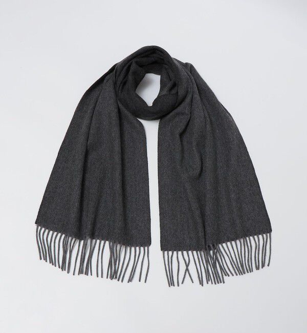 SHIPS「SHIPS: カシミヤ ヘリンボーン リバーシブル マフラー」|ストール|