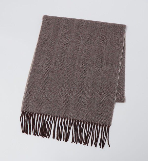 SHIPS「SHIPS: カシミヤ ヘリンボーン リバーシブル マフラー」|ストール|