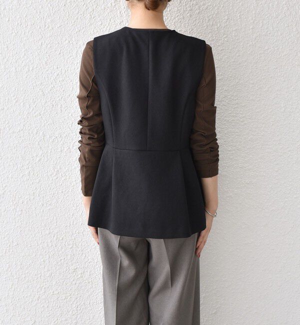 SHIPS Colors 「SHIPS Colors:〈手洗い可能〉ウールライク ペプラムベスト 2（セットアップ対応可能）◇」|ベスト・ジレ|