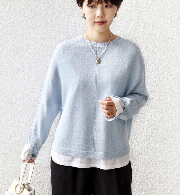 SHIPS for women「【WEB限定】〈手洗い可能〉ホールガーメント ドルマン ニット」|ニット・セーター|