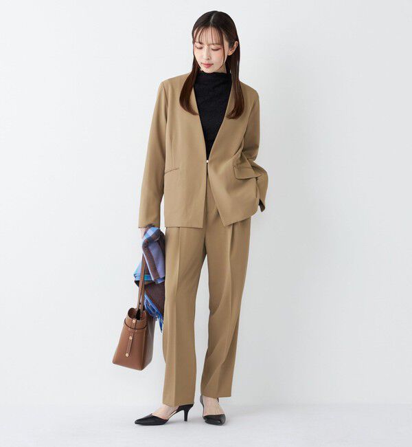 SHIPS Colors 「SHIPS Colors:〈手洗い可能〉2WAY ストレッチ Vカラー ジャケット（セットアップ対応可能）◇」|ノーカラージャケット|