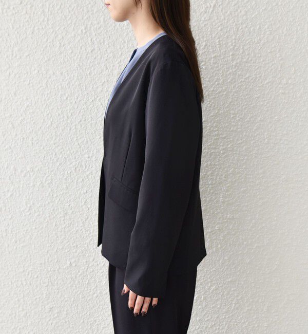 SHIPS Colors 「SHIPS Colors:〈手洗い可能〉2WAY ストレッチ Vカラー ジャケット（セットアップ対応可能）◇」|ノーカラージャケット|